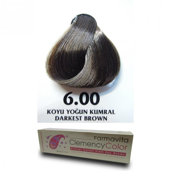 Farmavita Clemency Color Saç Boyası 60ml  6.00 Koyu Yoğun Kumral - Resim 2