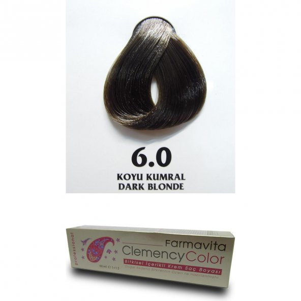 Farmavita Clemency Color Saç Boyası 60ml  6.0 Koyu Kumral - 2
