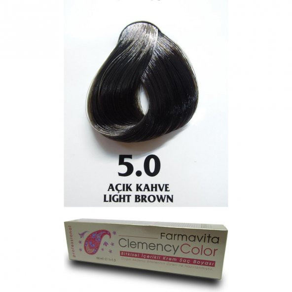 Farmavita Clemency Color Saç Boyası 60ml  5.0 Açık Kahve - 2
