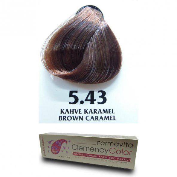 Farmavita Clemency Color Saç Boyası 60ml  5.43 Kahve Karamel - 2