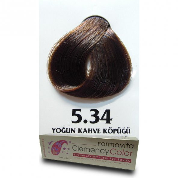 Farmavita Clemency Color Saç Boyası 60ml  5.34 Yoğun Kahve Köpüğü - 2