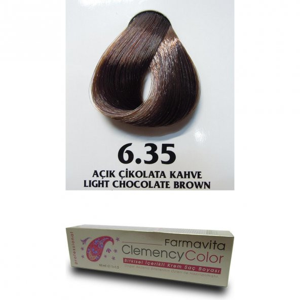Farmavita Clemency Color Saç Boyası 60ml  6.35 Açık Çikolata Kahve - 2