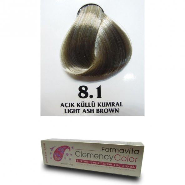 Farmavita Clemency Color Saç Boyası 60ml  8.1 Açık Küllü Kumral - 2