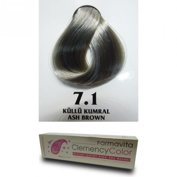 Farmavita Clemency Color Saç Boyası 60ml  7.1 Küllü Kumral - 2