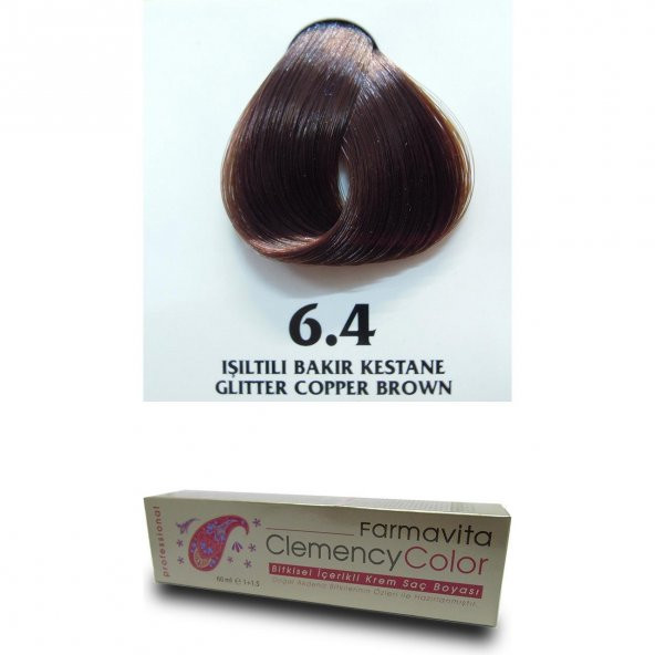Farmavita Clemency Color Saç Boyası 60ml  6.4 Işıltılı Bakır Kestane - Resim 2