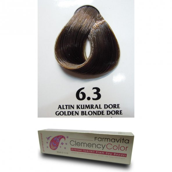 Farmavita Clemency Color Saç Boyası 60ml  6.3 Altın Kumral Dore - 2