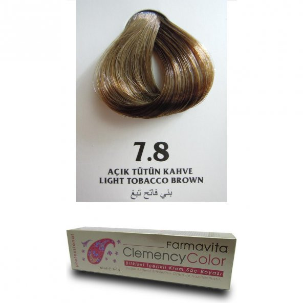 Farmavita Clemency Color Saç Boyası 60ml  7.8 Açık Tütün Kahve - Resim 2