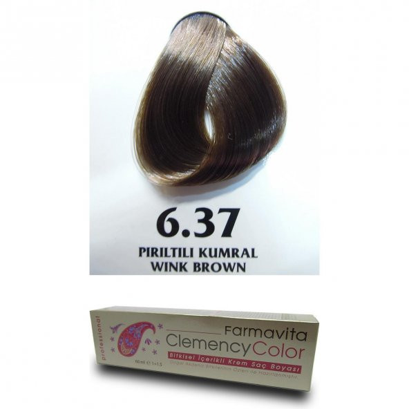 Farmavita Clemency Color Saç Boyası 60ml  6.37 Pırıltılı Kumral - 2