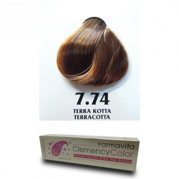 Farmavita Clemency Color Saç Boyası 60ml  7.74 Terrakotta - 2