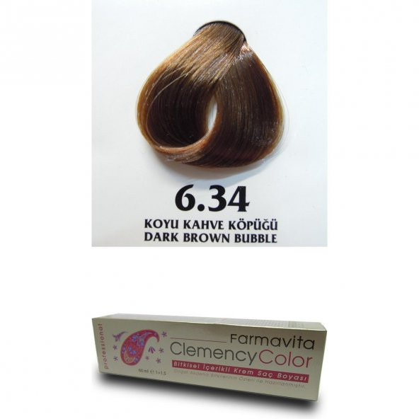 Farmavita Clemency Color Saç Boyası 60ml  6.34 Koyu Kahve Köpüğü - 2