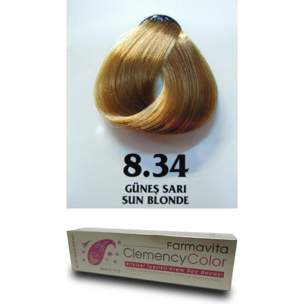 Farmavita Clemency Color Saç Boyası 60ml  8.34 Güneş Sarı - 2