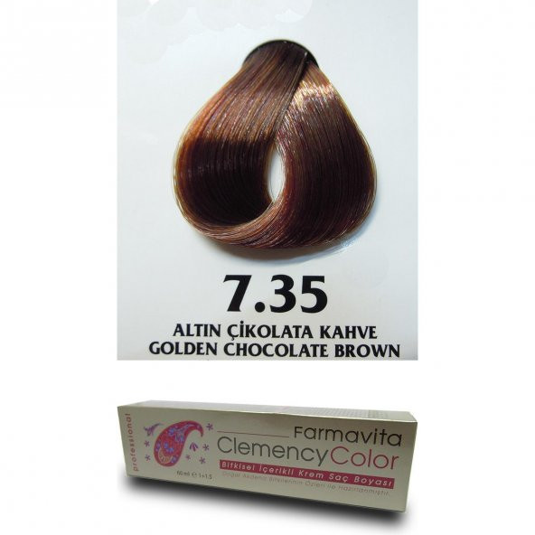Farmavita Clemency Color Saç Boyası 60ml  7.35 Altın Çikolata Kahve - 2