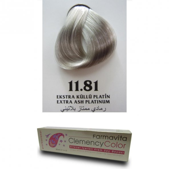 Farmavita Clemency Color Saç Boyası 60ml 11.81 Ekstra Küllü Platin - 2