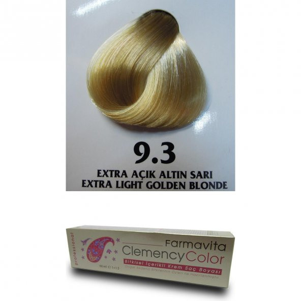 Farmavita Clemency Color Saç Boyası 60ml  9.3 Extra Açık Altın Sarı - 2