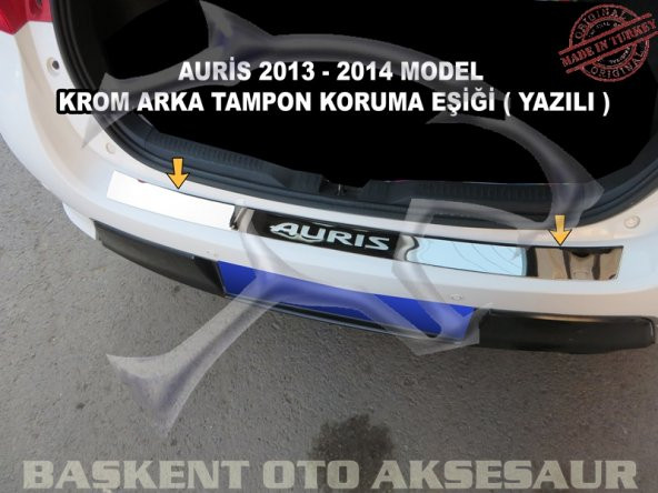 Toyota Auris Krom Arka Tampon Üstü Koruma Eşiği 2013-2014 Paslanmaz Çelik - 1