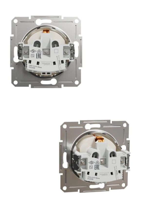Asfora Sıva Altı Krem Çoçuk Korumalı Topraklı Priz - Resim 3