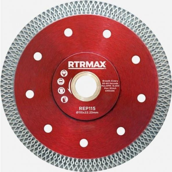 Rtrmax REP115 Çarpraz Diş Elmas Testere Kesici Disk 115x22Mm