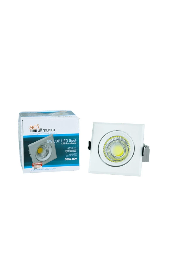 ACK Ultralight 5w Cob Led Spot Kare Armatür