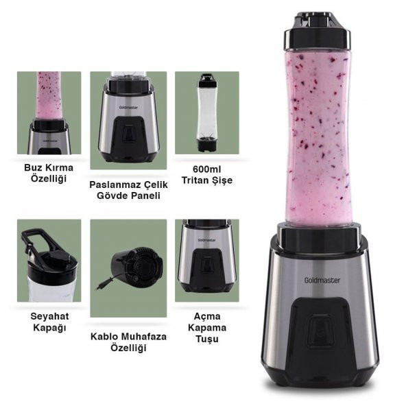 Goldmaster Gm-7259 Mix Up 250 W Kişisel Smoothie Blender - 2