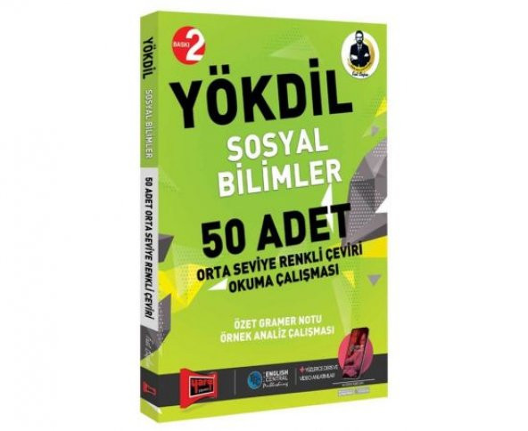 YÖKDİL SOSYAL BİLİMLER 50 ADET ORTA SEVİYE RENKLİ ÇEVİRİ OKUMA ÇALIŞMASI - YARGI YAYINLARI