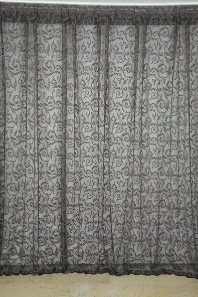 SULTAN 2 MODEL KOYU VİZON RENK TEK KANAT Hazır dikilmiş Pileli Fon Perde 300*260 cm ürün görseli