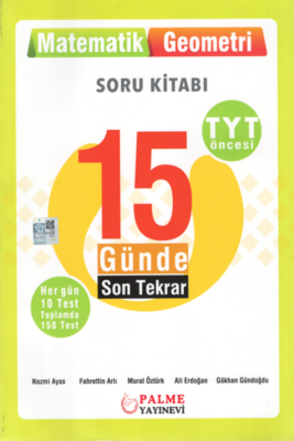 PALME YKS TYT ÖNCESİ 15 GÜNDE SON TEKRAR MATEMATİK - GEOM.*YENİ*