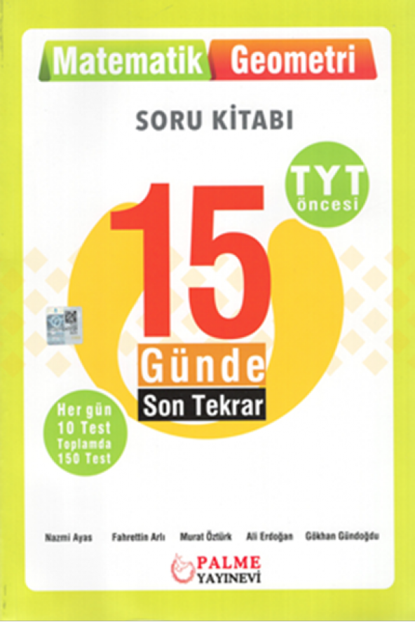 PALME YKS TYT ÖNCESİ 15 GÜNDE SON TEKRAR MATEMATİK - GEOM.*YENİ* - 2