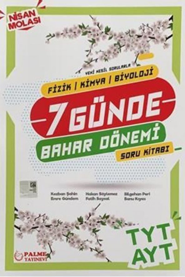 PALME YKS TYT AYT (FKB) 7 GÜNDE BAHAR DÖNEMİ SORU KİTABI *YENİ* - 2