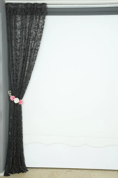 SULTAN 2 MODEL ANTRASİT RENK TEK KANAT Pileli Fon Perde 75*260 cm - Resim 5