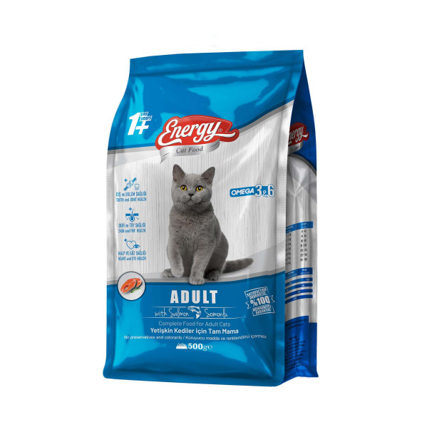 Cat Food Energy 500 g Somonlu Yetişkin Kedi Maması