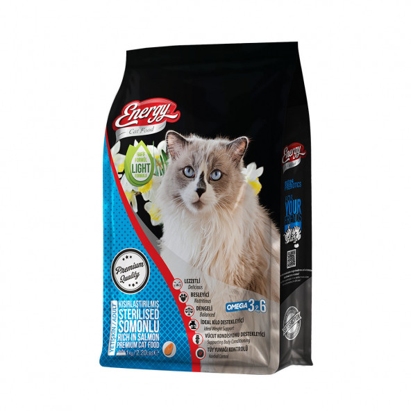 Cat Food Energy 1 kg Somonlu Kısırlaştırılmış Kedi Maması