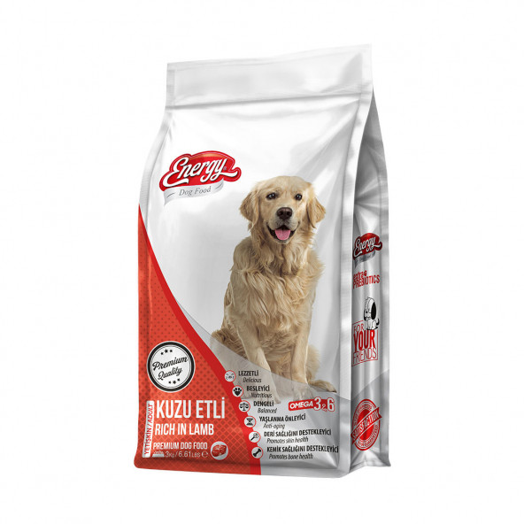 Dog Food Energy 3 kg Kuzu Etli Yetişkin Köpek Maması