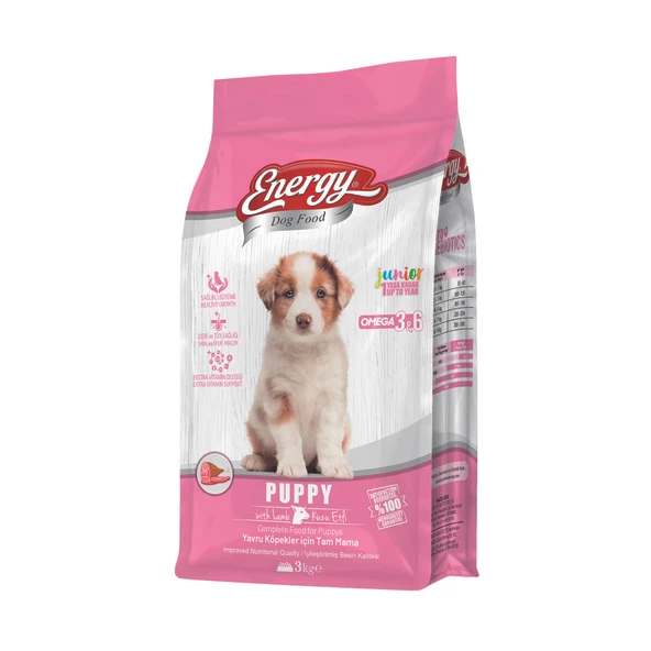 Dog Food Energy 3 kg Kuzu Etli Yavru Köpek Maması ürün görseli 1