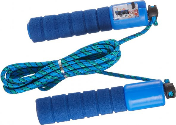 Sayaçlı Renkli Ip Uzunluğu Ayarlanabilir 2.5m Mavi Atlama Ipi - 10