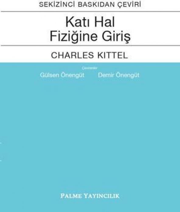 KATIHAL FİZİĞİNE GİRİŞ - PALME - 2
