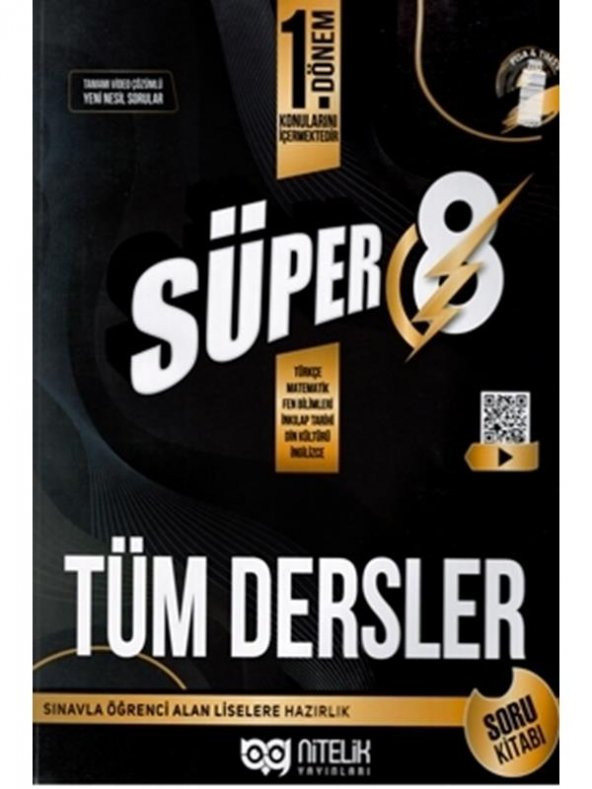 Nitelik 8.sınıf Yeni Nesil Süper 1. Dönem Tüm Dersler Soru Bankası