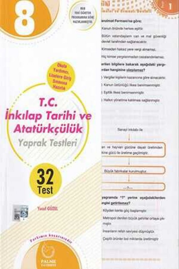 PALME YAPRAK TEST 8.SINIF T.C.İNKILAP TARİHİ VE ATATÜRKÇÜLÜK