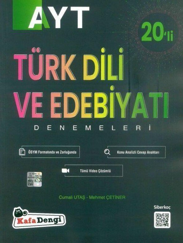 AYT Türk Dili ve Edebiyatı 20 li Deneme Kafa Dengi Yayınları