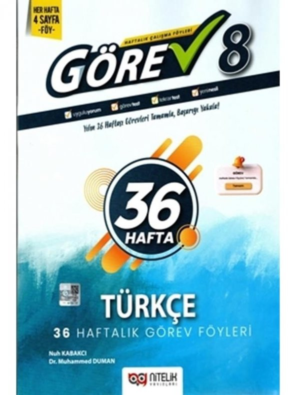 NİTELİK 8.SINIF GÖREV TÜRKÇE