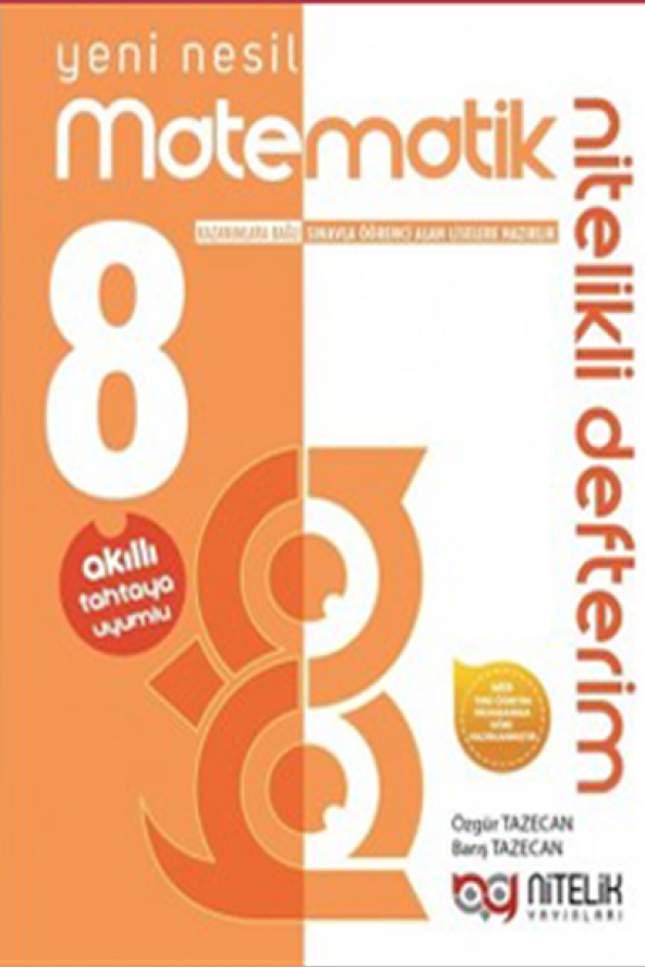 NİTELİK 8.SINIF AKILLI DEFTER MATEMATİK YENİ NESİL NİTELİKLİ