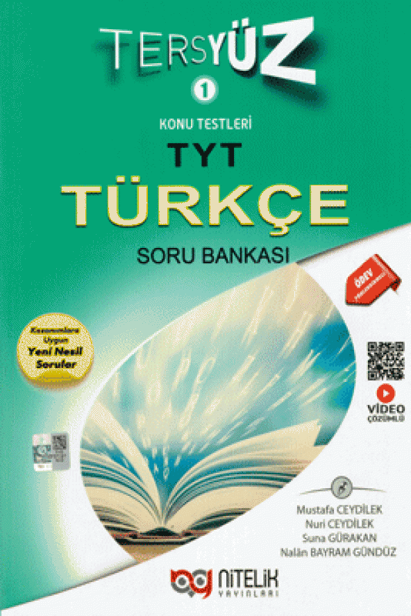 NİTELİK YKS TYT TÜRKÇE SORU KİTABI TERSYÜZ VİDEO ÇÖZÜMLÜ** - 2