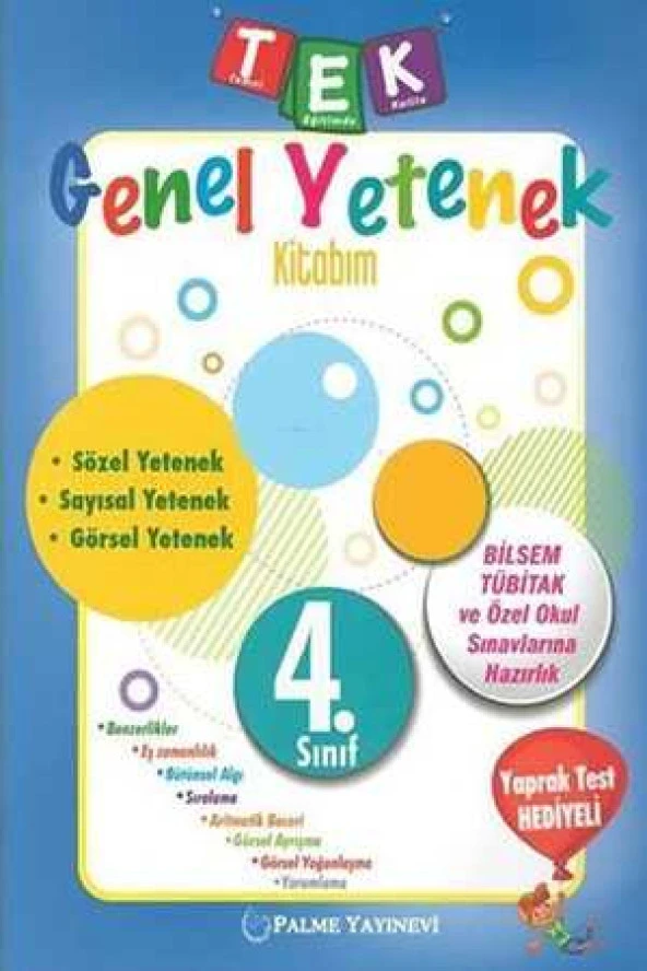 PALME 4.SINIF GENEL YETENEK KİTABIM