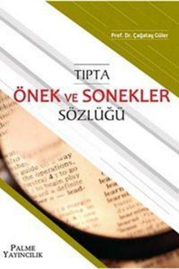 TIPTA ÖNEK VE SONEKLER SÖZLÜĞÜ - PALME
