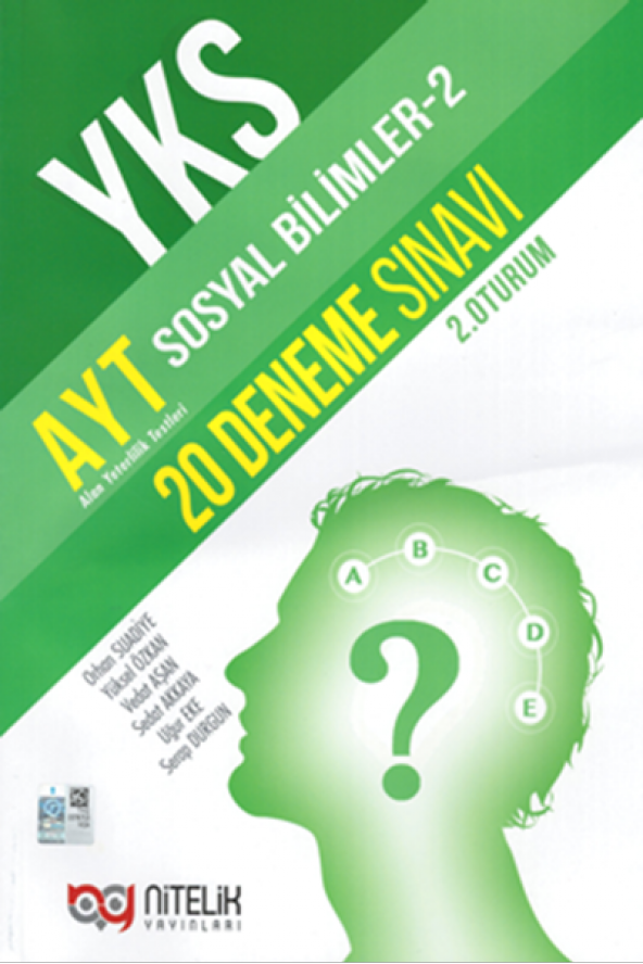 NİTELİK YKS AYT SOSYAL BİLİMLER-2 20 DENEME SINAVI