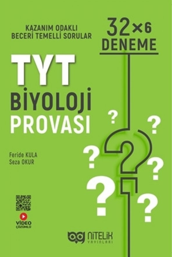 NİTELİK YKS TYT BİYOLOJİ PROVASI 32 X 6 DENEME *YENİ*