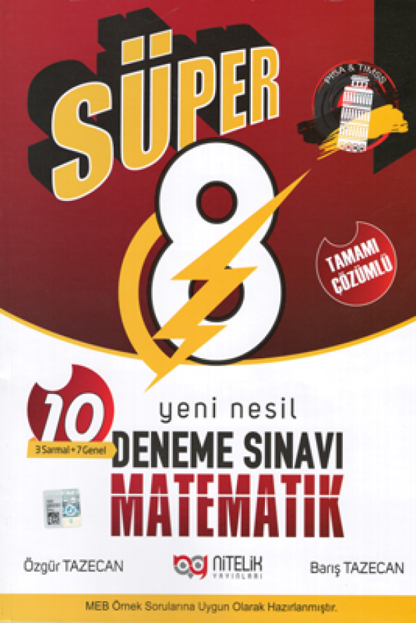 NİTELİK 8.SINIF DENEME YENİ NESİL SÜPER MATEMATİK TAMAMI ÇÖZÜMLÜ
