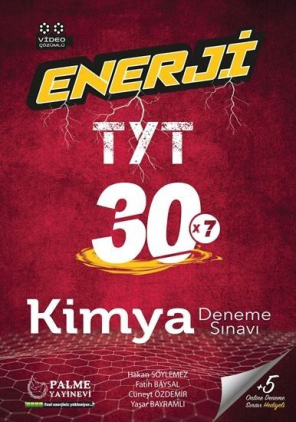 PALME YKS TYT ENERJİ KİMYA 30 DENEME SINAVI VİDEO ÇÖZÜMLÜ *YENİ*