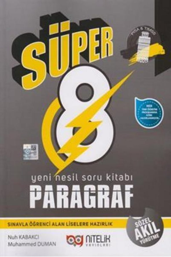 8. Sınıf Lgs Paragraf Süper Yeni Nesil Soru Kitabı