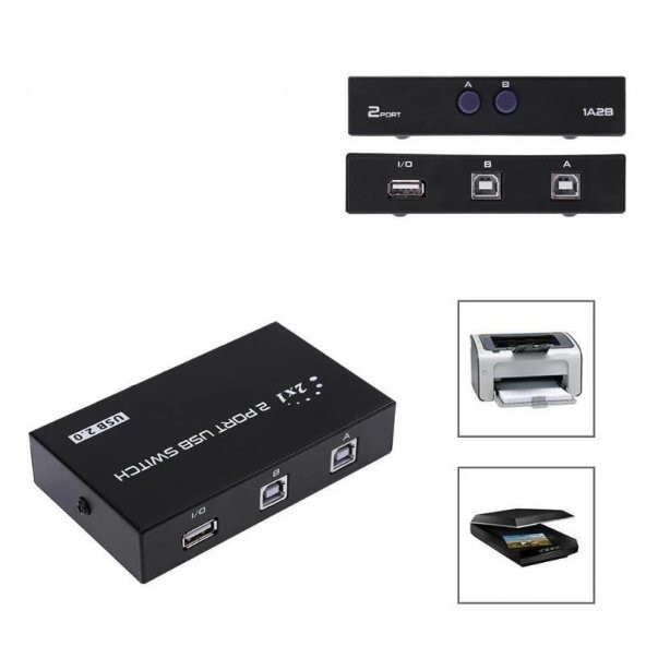 PrimeX PX-5020 Manuel USB Yazıcı Çoklayıcı 2 Port (2 Bilgisayar 1 Yazıcı) - 2