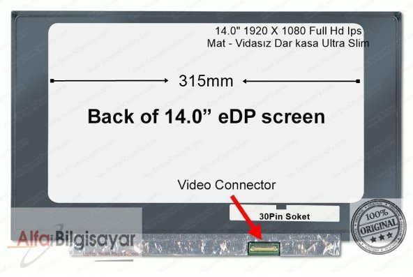 Msi Modern 14 B10MW-603XTR Lcd Led Ekran - Panel